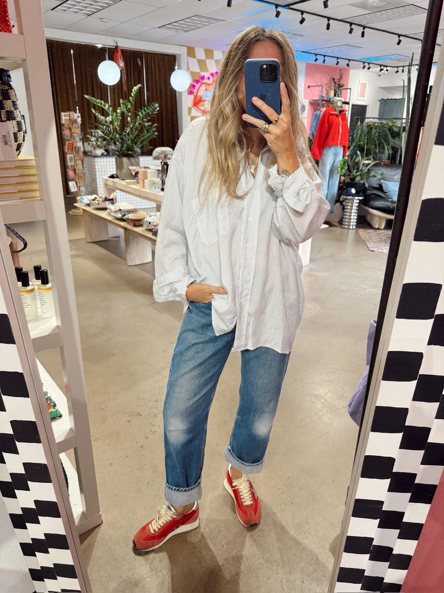 Thalia Oversized Stripe Shirt sold by Ascot + Hart product image thumbnail 5