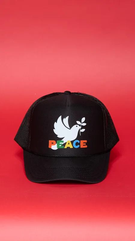 Spread Peace Dove Trucker sold by Ascot + Hart