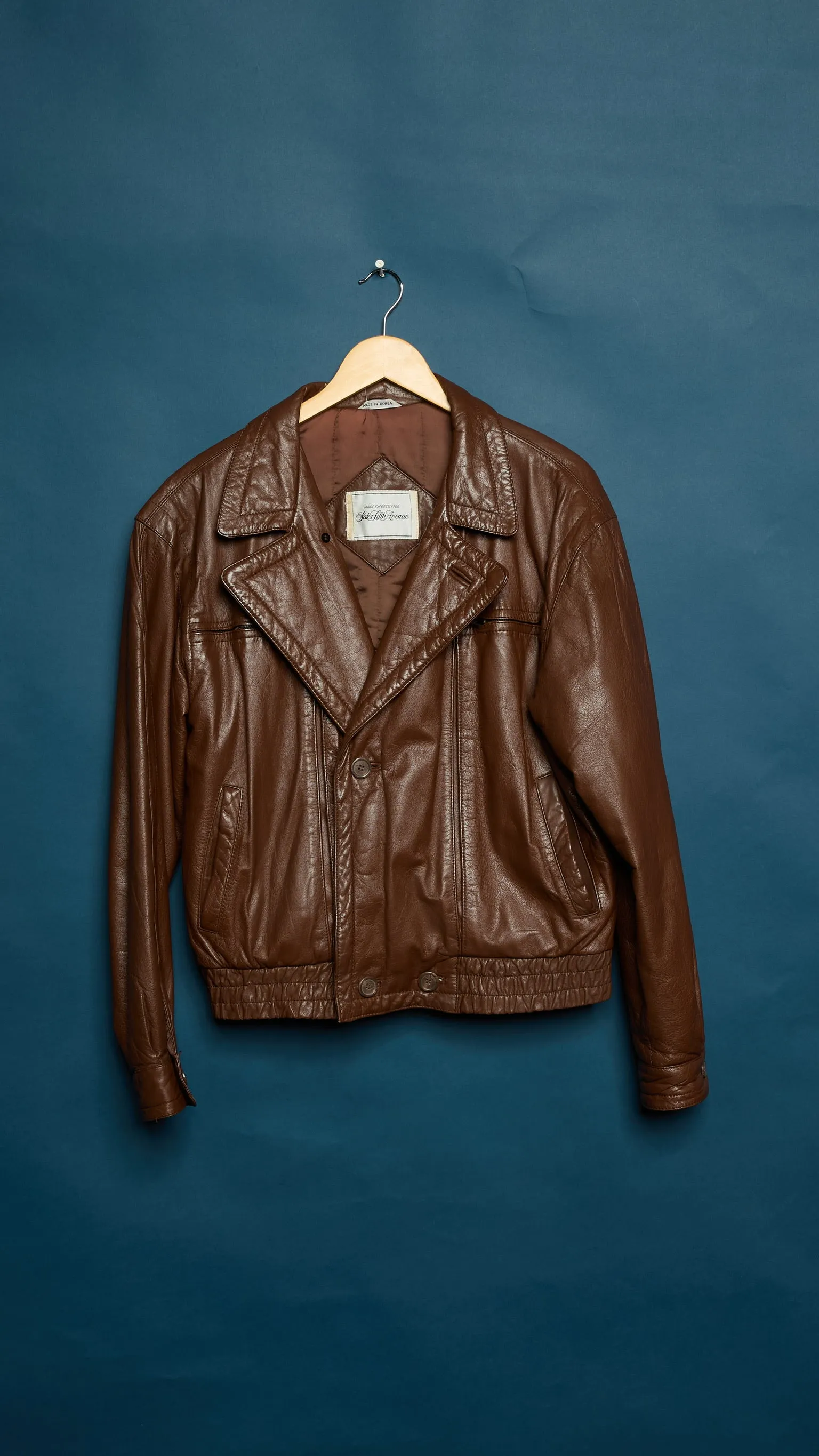 Vintage Leather Bomber Jacket w/ Gloves sold by Ascot + Hart product image thumbnail 3