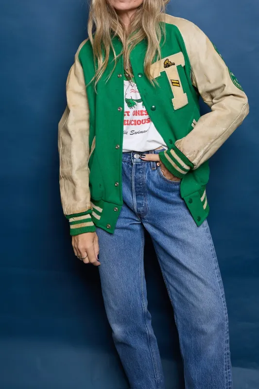 Vintage "T" Varsity Wrestling Letterman Jacket sold by Ascot + Hart