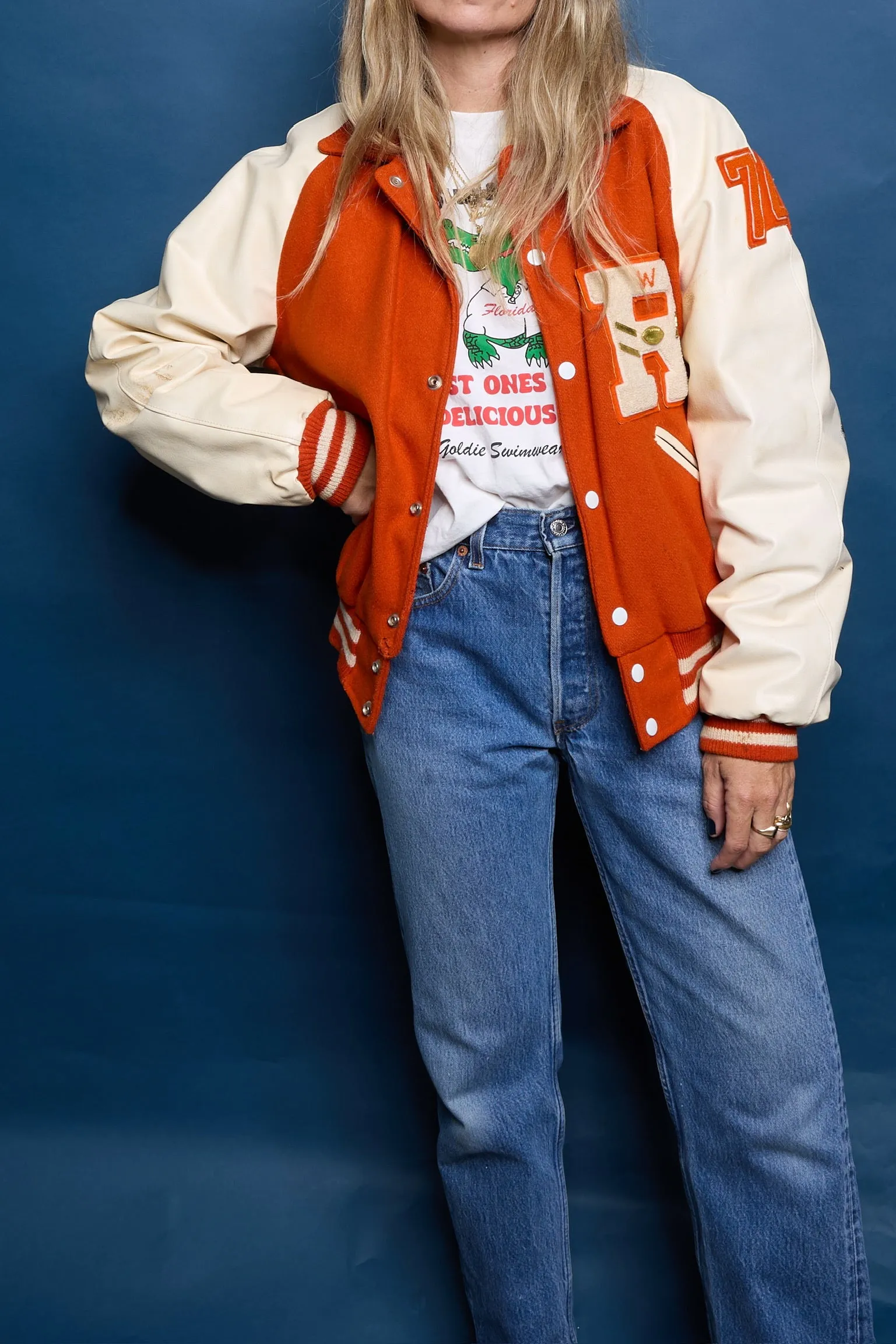 Vintage "R" Varsity Letterman Jacket sold by Ascot + Hart product image thumbnail 2