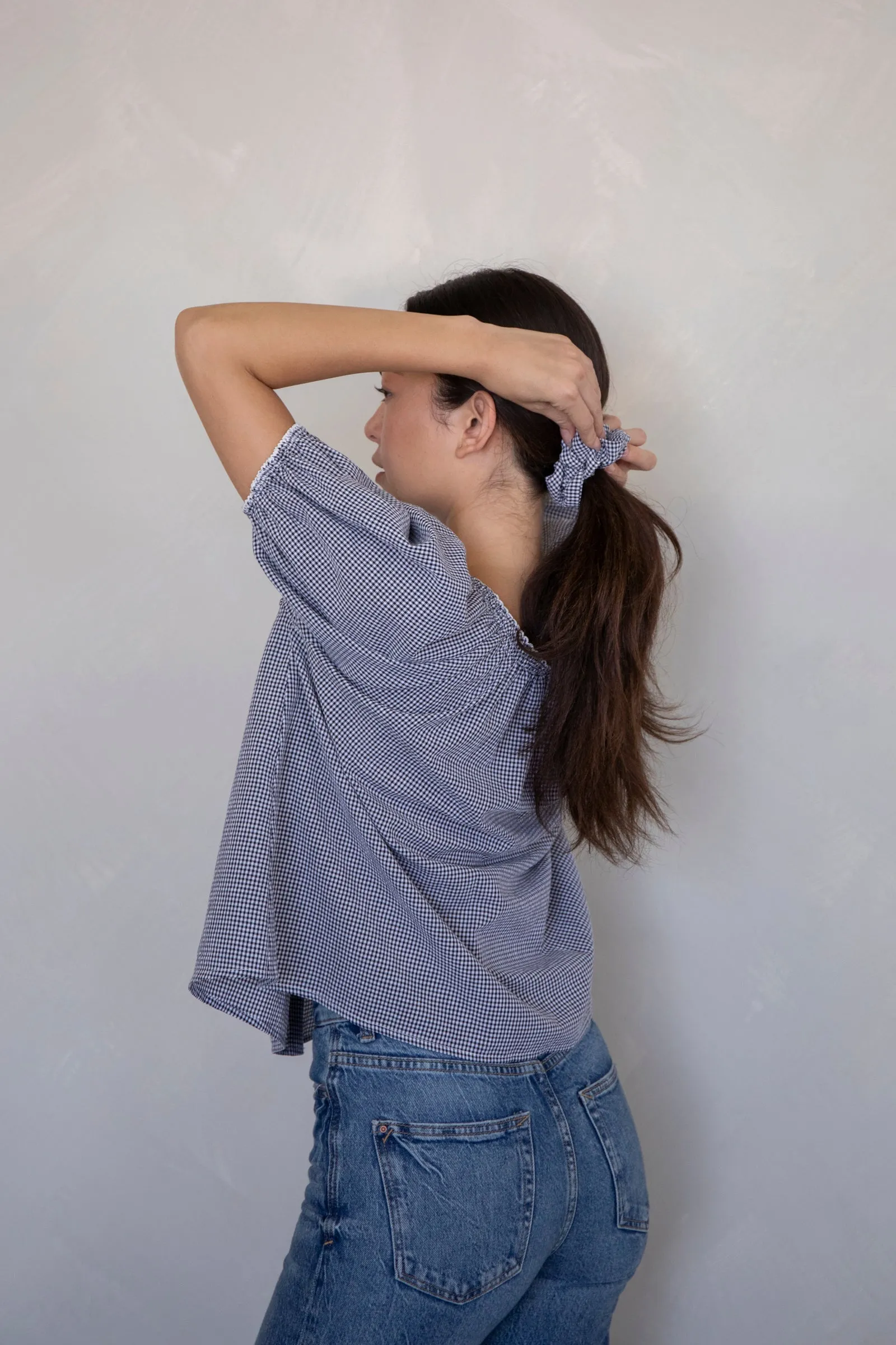 Lucia Gingham Blouse sold by Ascot + Hart product image thumbnail 4