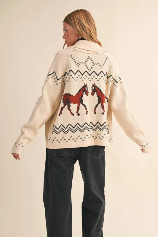 Ember Horse Cardigan sold by Ascot + Hart