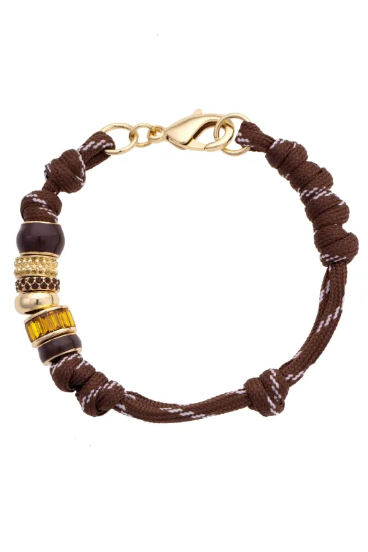 Lottie Multi Bead Paracord Bracelet sold by Ascot + Hart