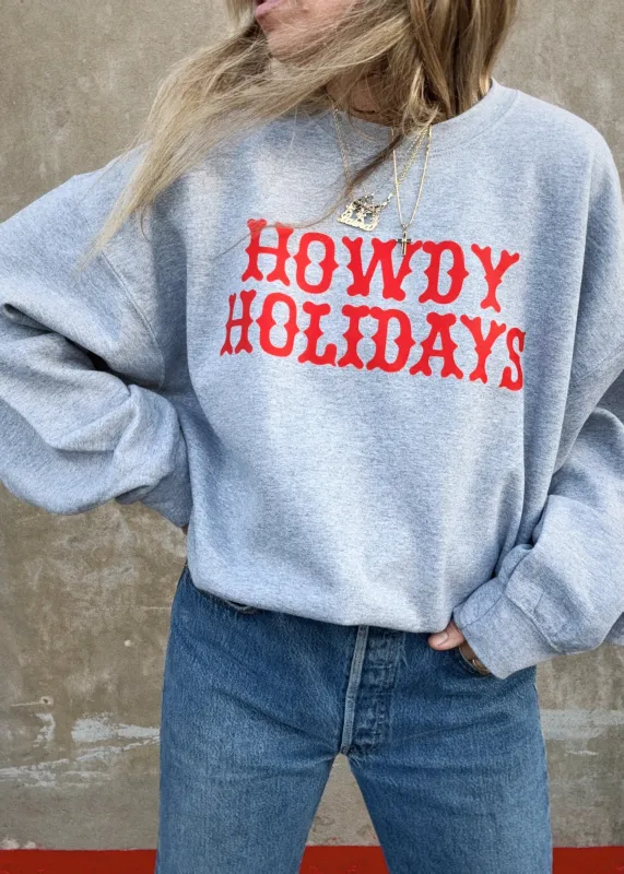 Howdy Holidays Crew Pullover sold by Ascot + Hart