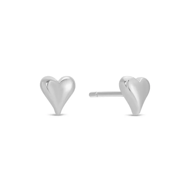 Simple Heart Stud Earrings sold by Ascot + Hart