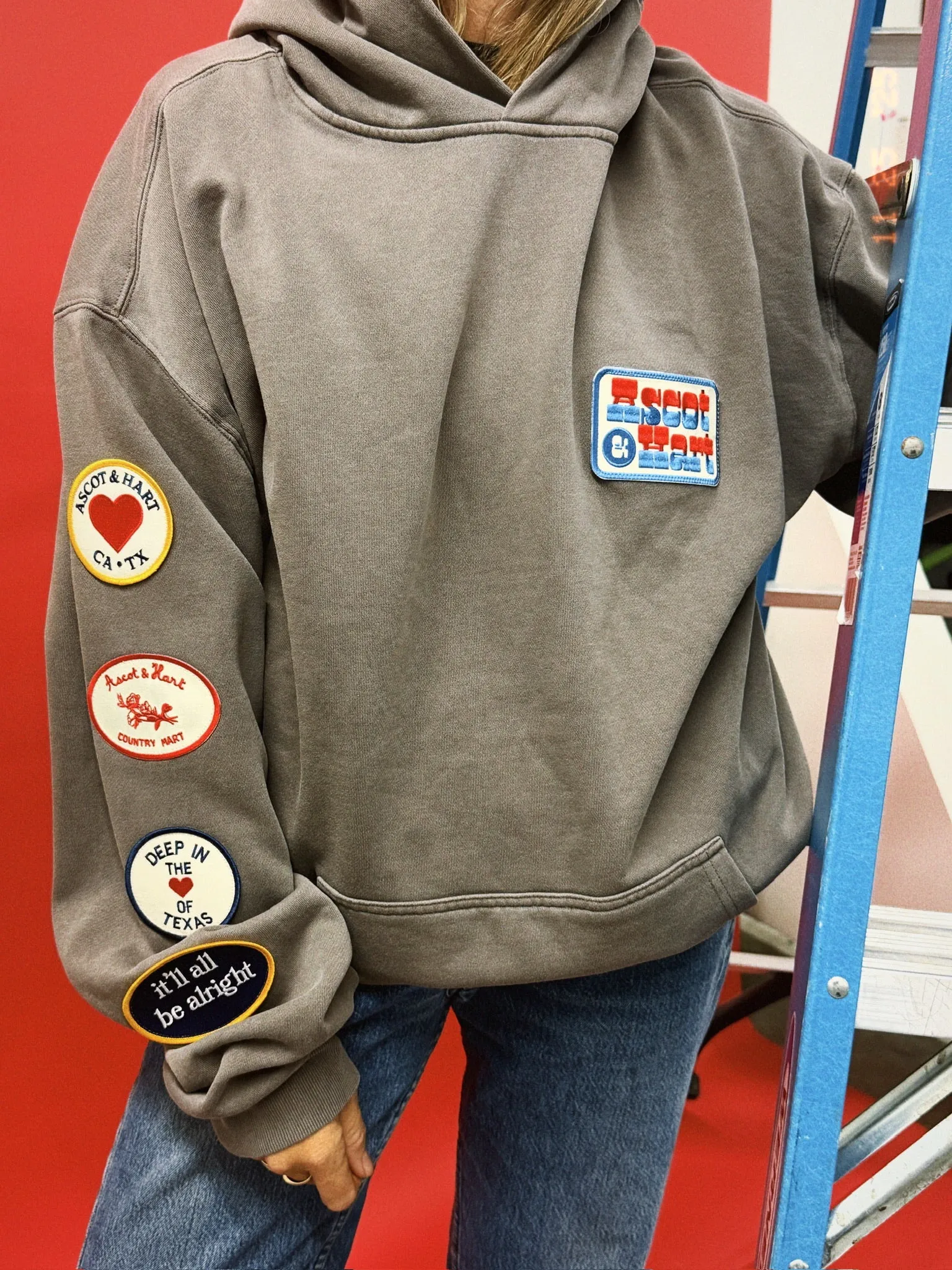 A+H Patch Hoodie sold by Ascot + Hart