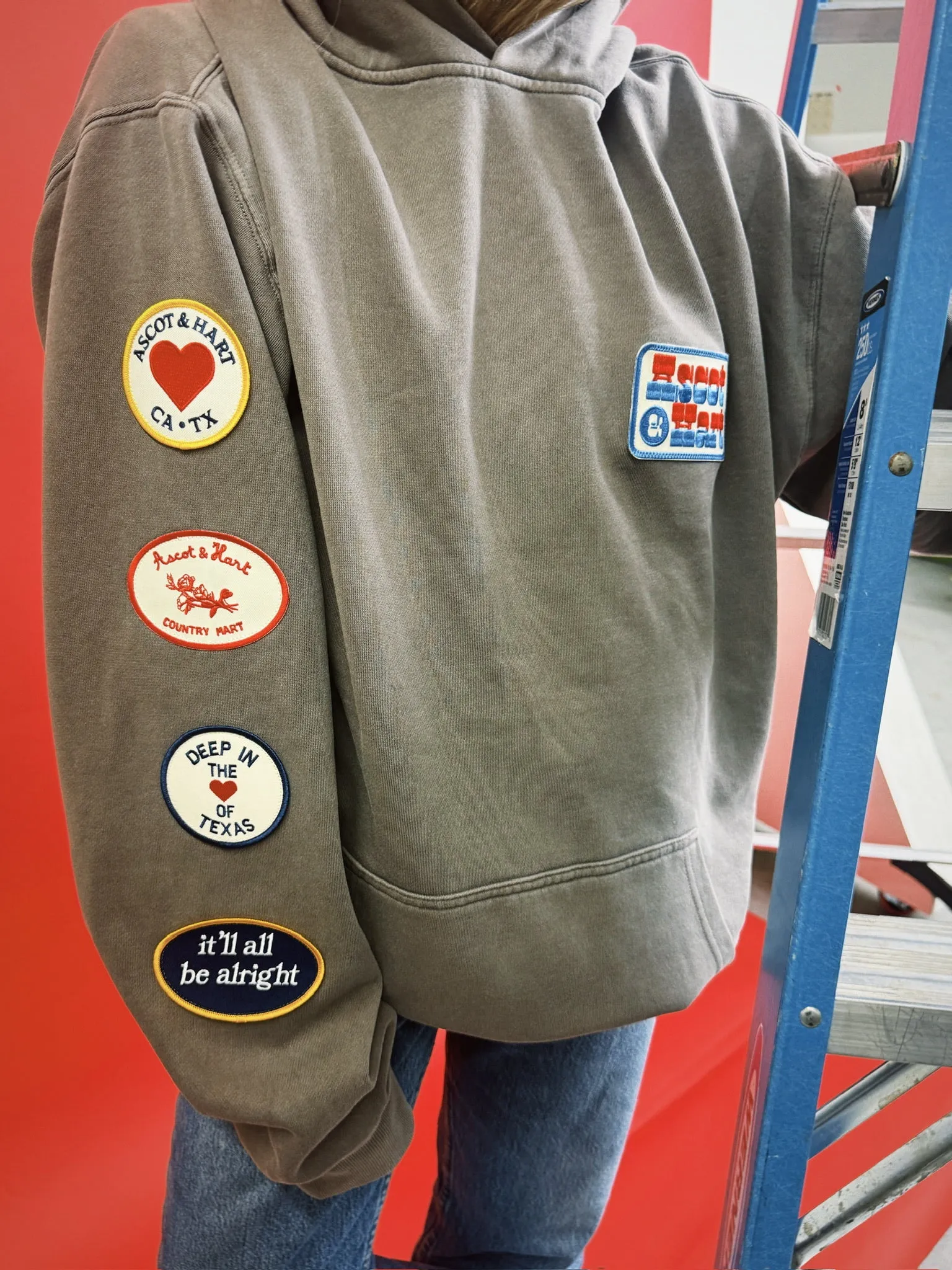 A+H Patch Hoodie sold by Ascot + Hart product image thumbnail 3