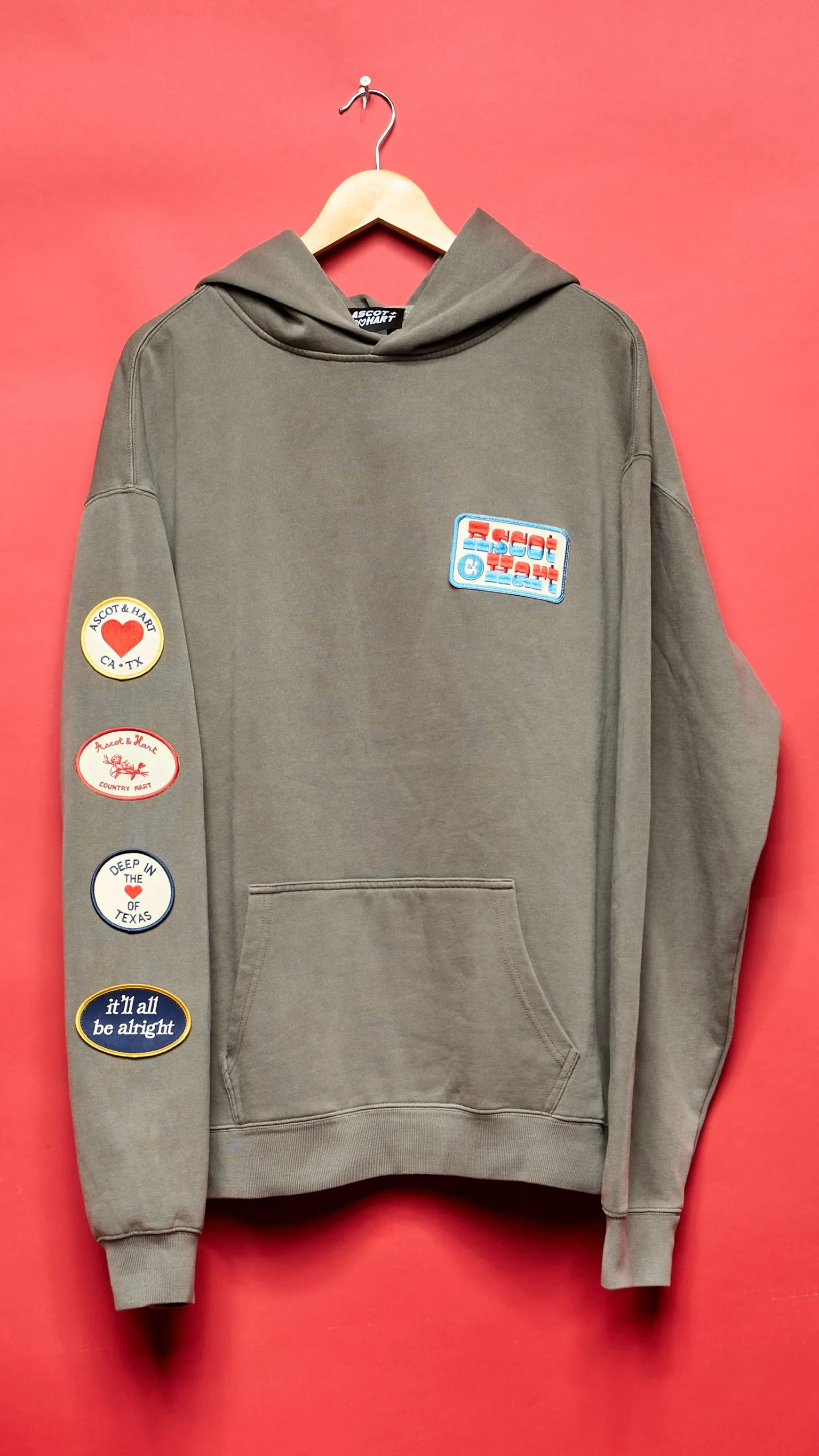 A+H Patch Hoodie sold by Ascot + Hart product image thumbnail 2