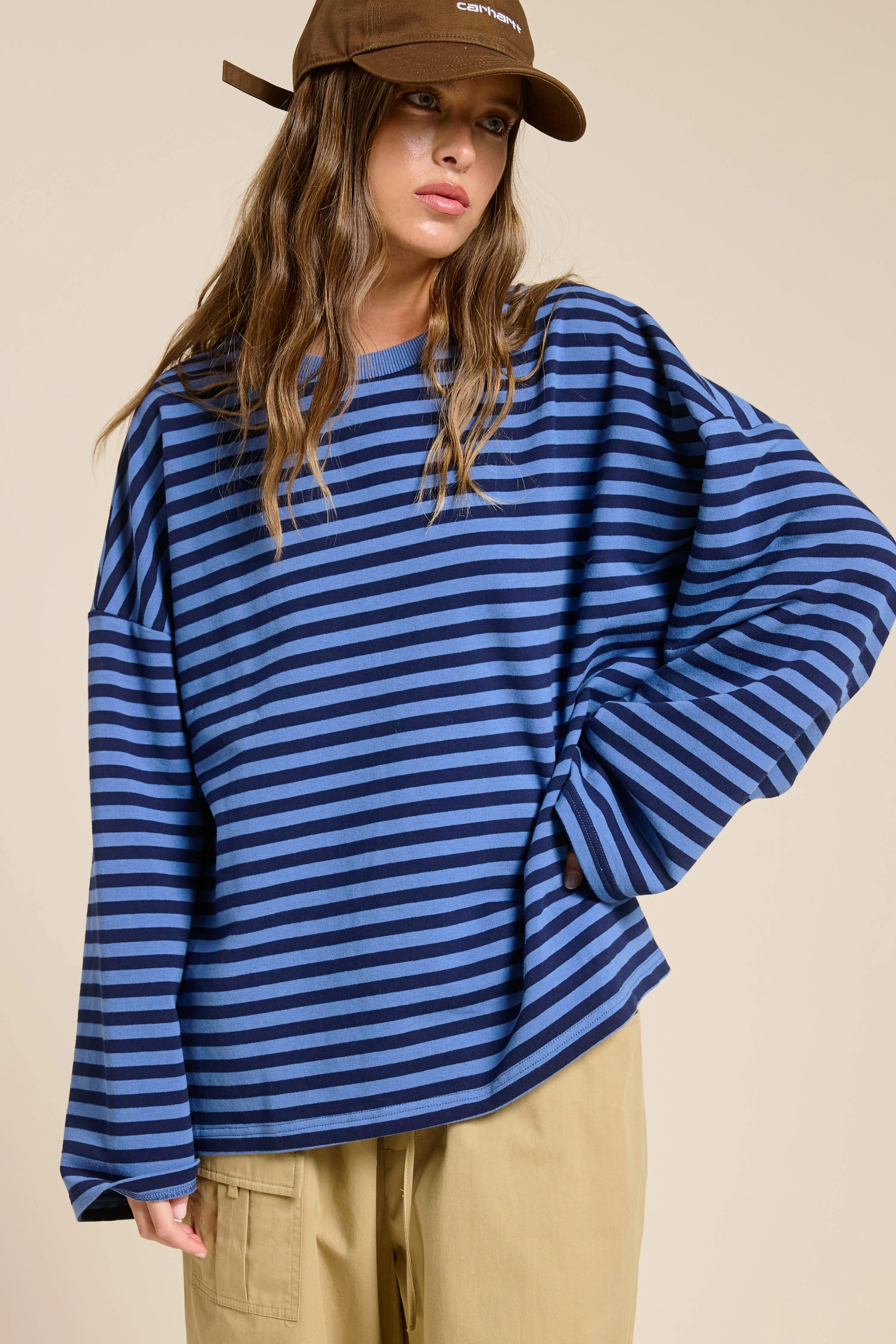 Kayla Terry Striped Long Sleeve sold by Ascot + Hart