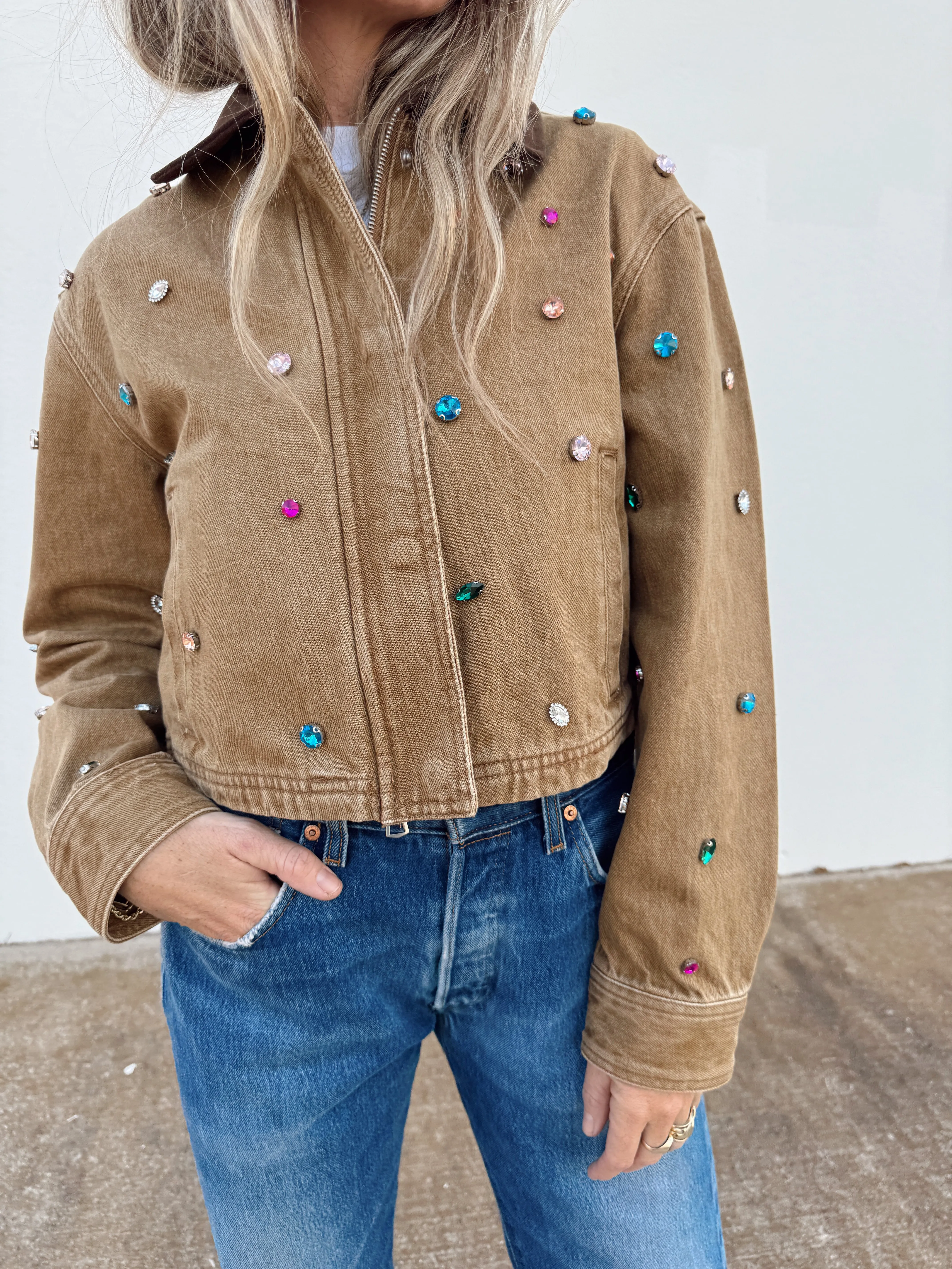 Elena Bejeweled Crop Jacket sold by Ascot + Hart product image thumbnail 2