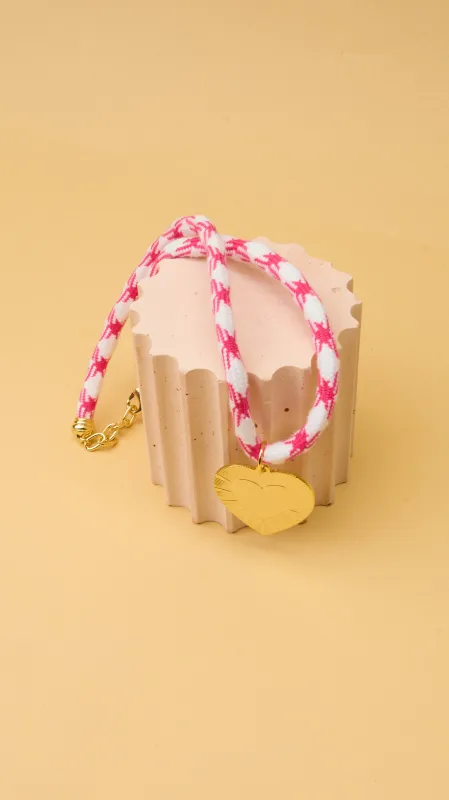 Cord Heart Charm Necklace sold by Ascot + Hart