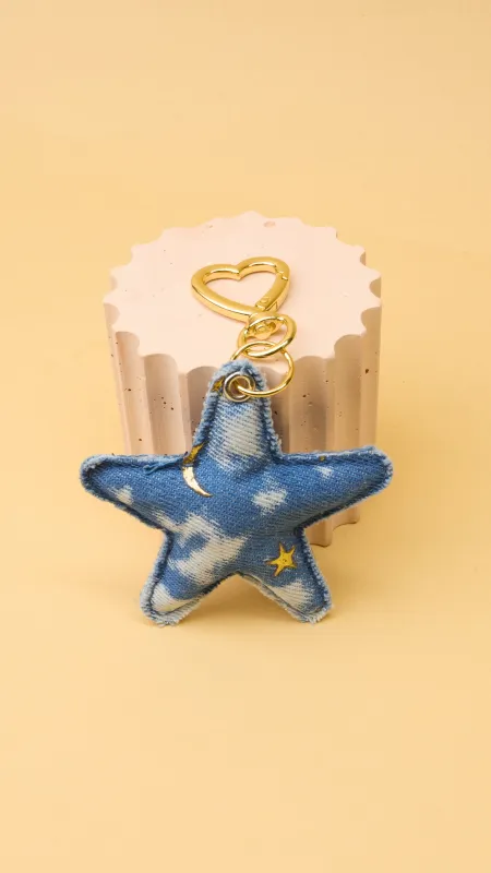 Denim Star Bag Charm sold by Ascot + Hart