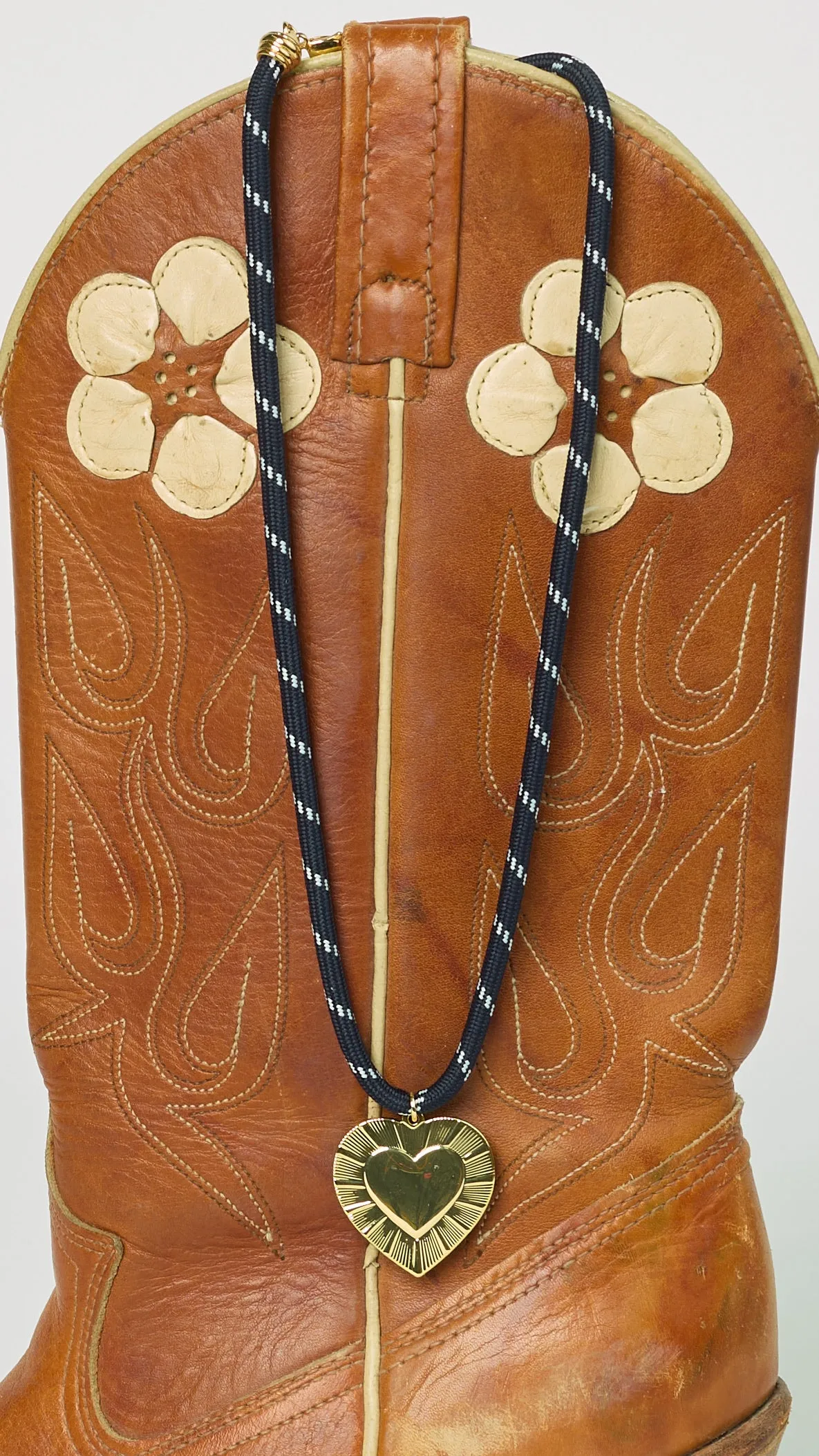 Blue Cord Necklace w/ Heart Charm sold by Ascot + Hart product image thumbnail 2