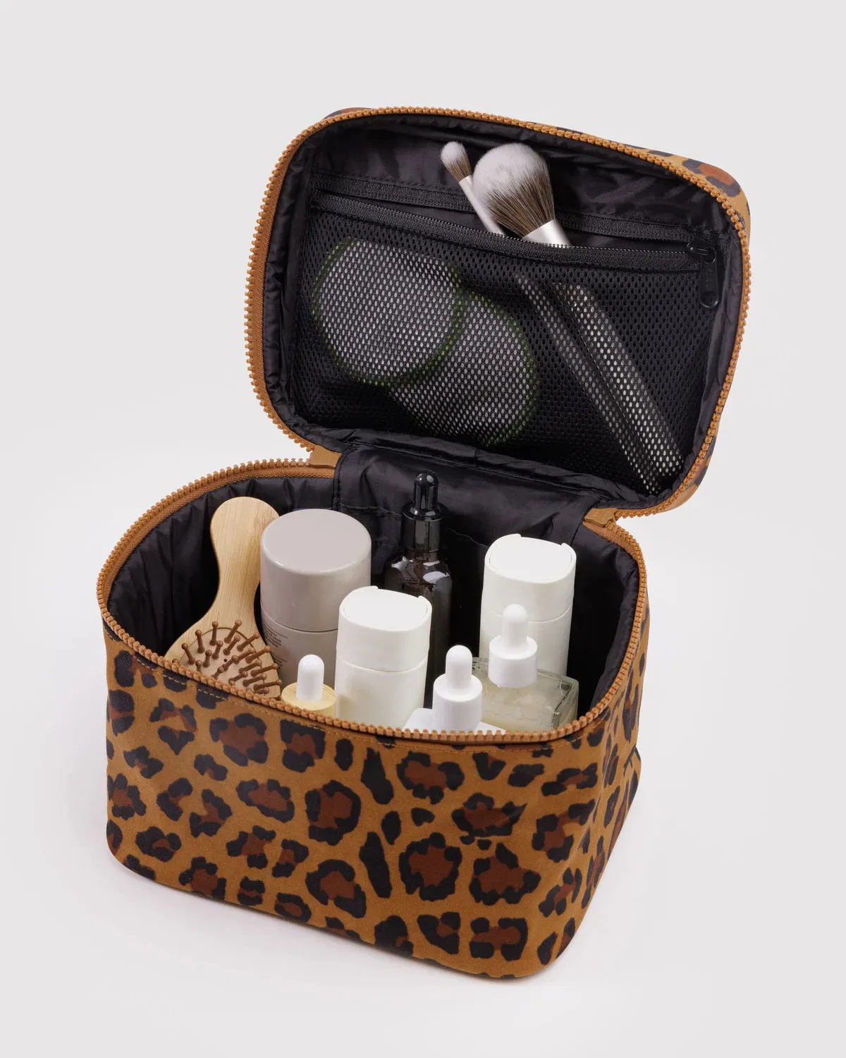 Large Cosmetic Case - Leopard sold by Ascot + Hart product image thumbnail 2