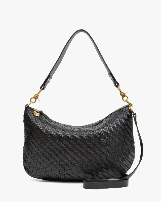 Clare V. Moyen Messenger - Black Woven Zig Zag sold by Ascot + Hart