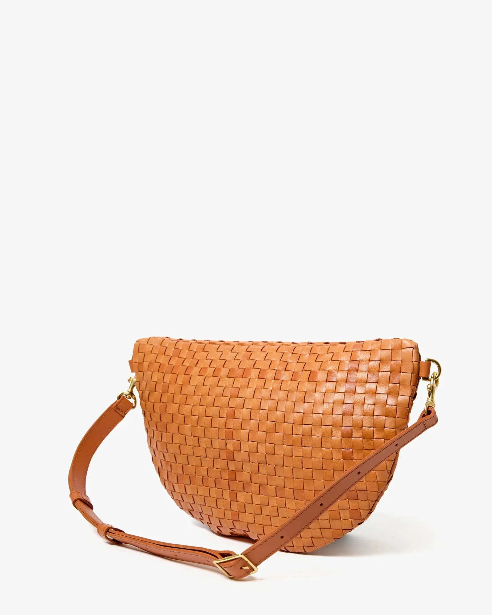 Clare V. Grande Fanny - Natural Woven Checker sold by Ascot + Hart product image thumbnail 2
