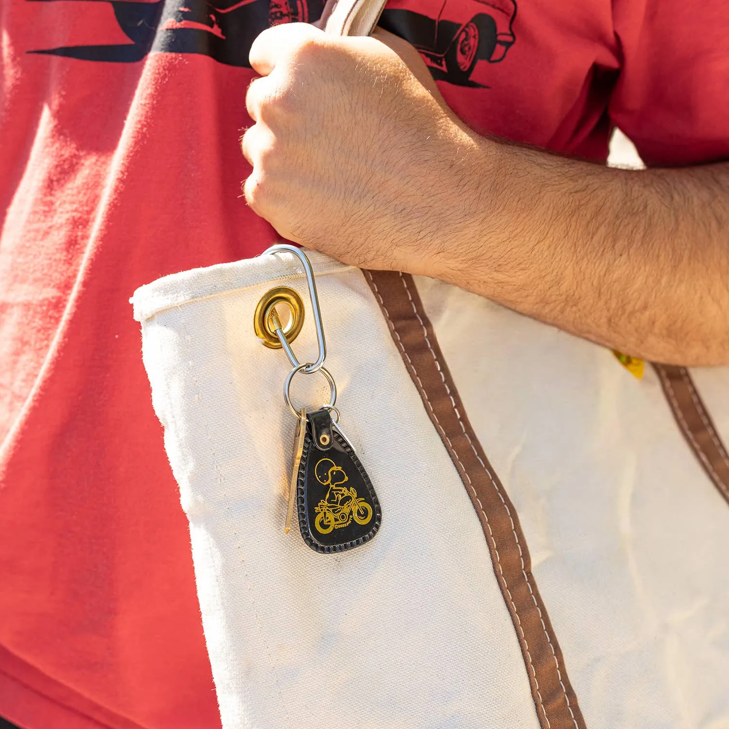 3P4 x Peanuts® - Snoopy Motorcycle Saddle Keychain sold by Ascot + Hart product image thumbnail 3