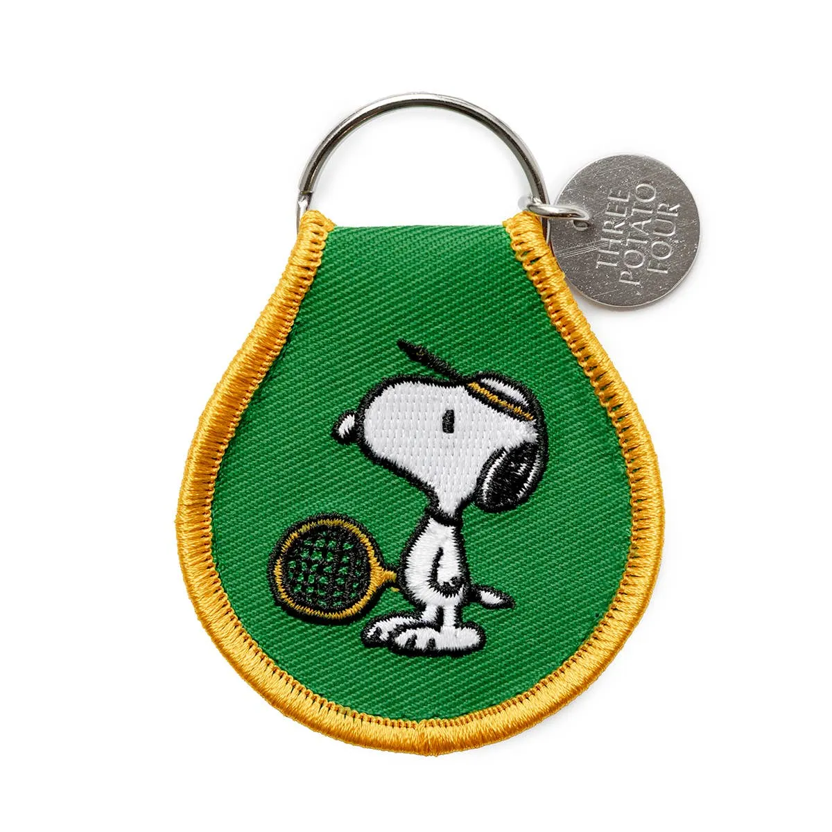 3P4 x Peanuts® - Snoopy Tennis Patch Keychain sold by Ascot + Hart