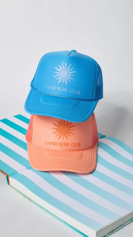 Tonal Capri Surf Club Trucker made by Ascot + Hart
