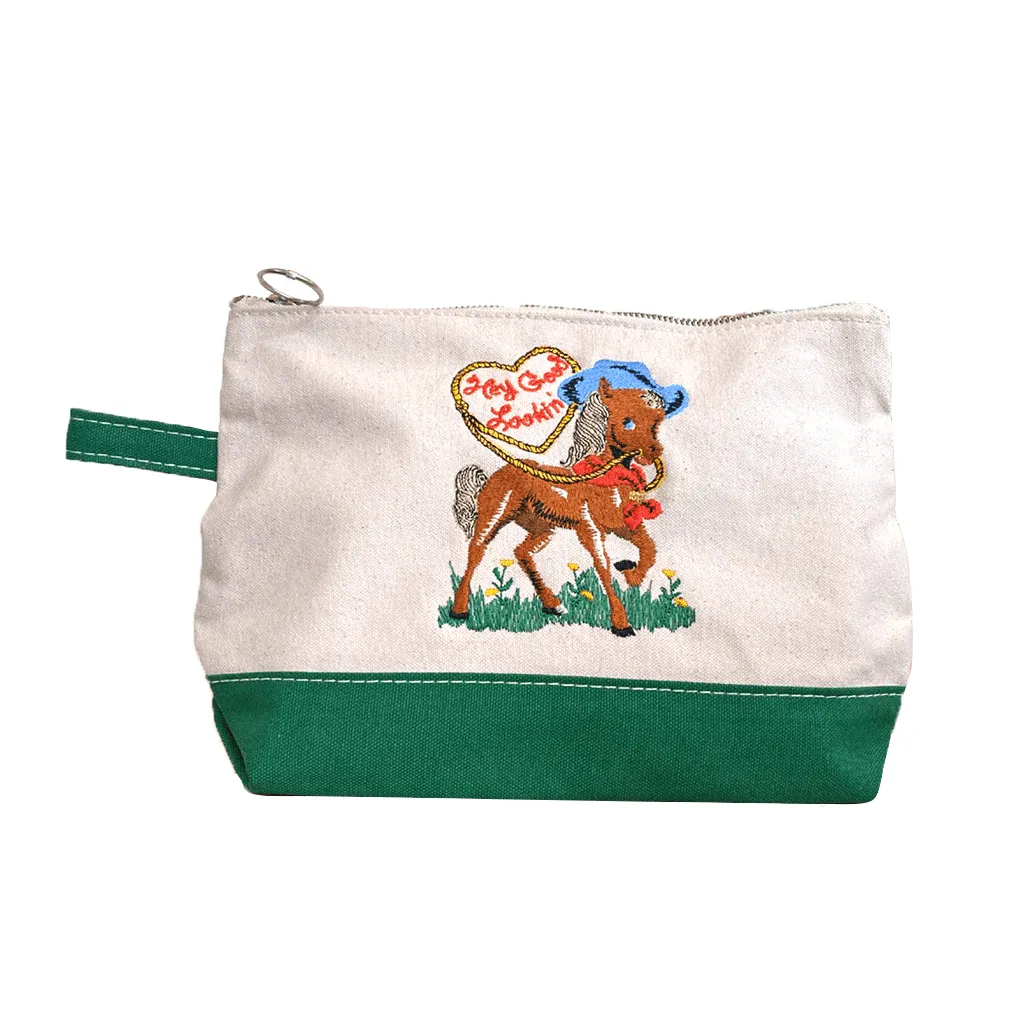 Hey Good Lookin Canvas Pouch sold by Ascot + Hart