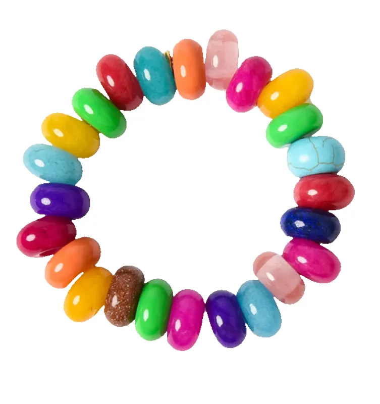 Camp Beaded Gemstone Bracelet made by Ascot + Hart