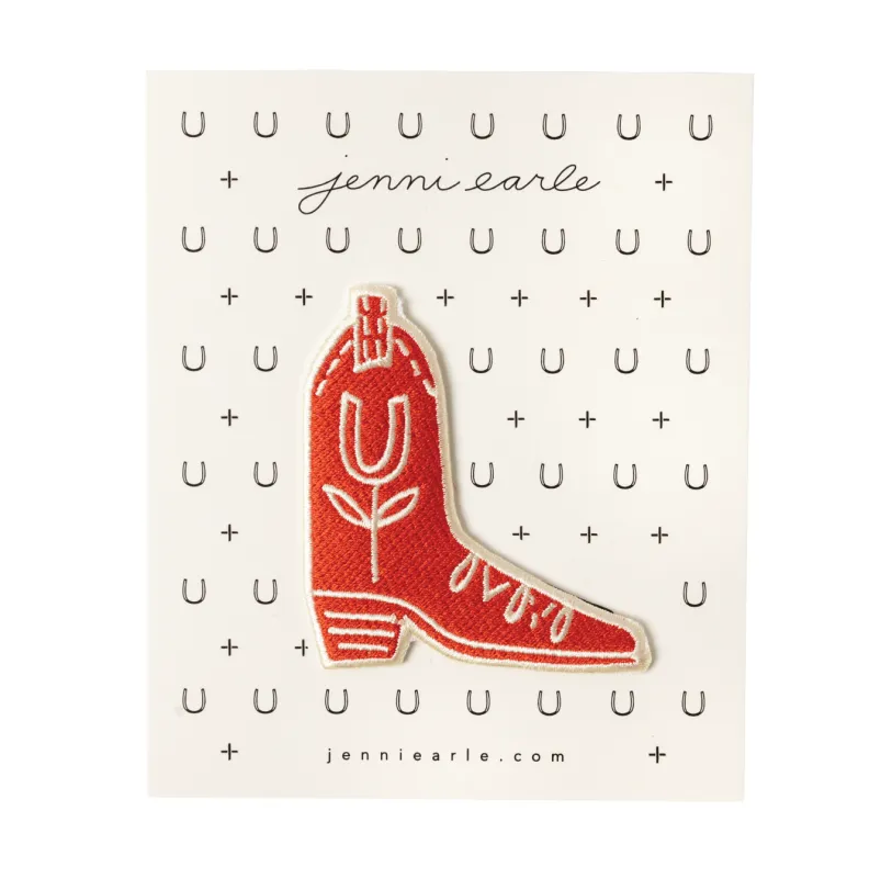 Lucky Boot Woven Patch made by Ascot + Hart