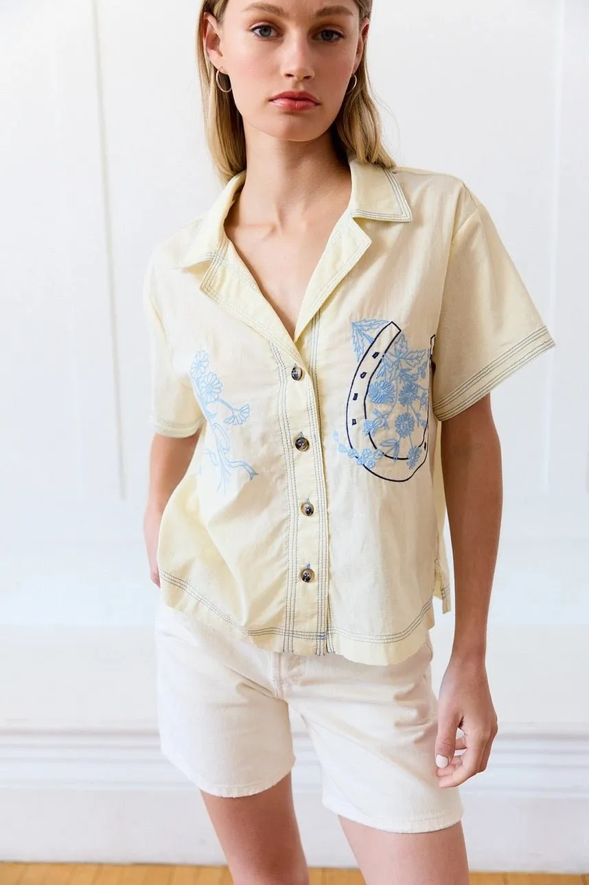Emmy Floral Embroidered Blouse sold by Ascot + Hart product image thumbnail 5