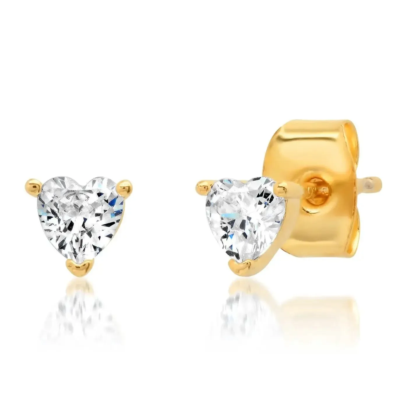 Heart Clear CZ Stud sold by Ascot + Hart