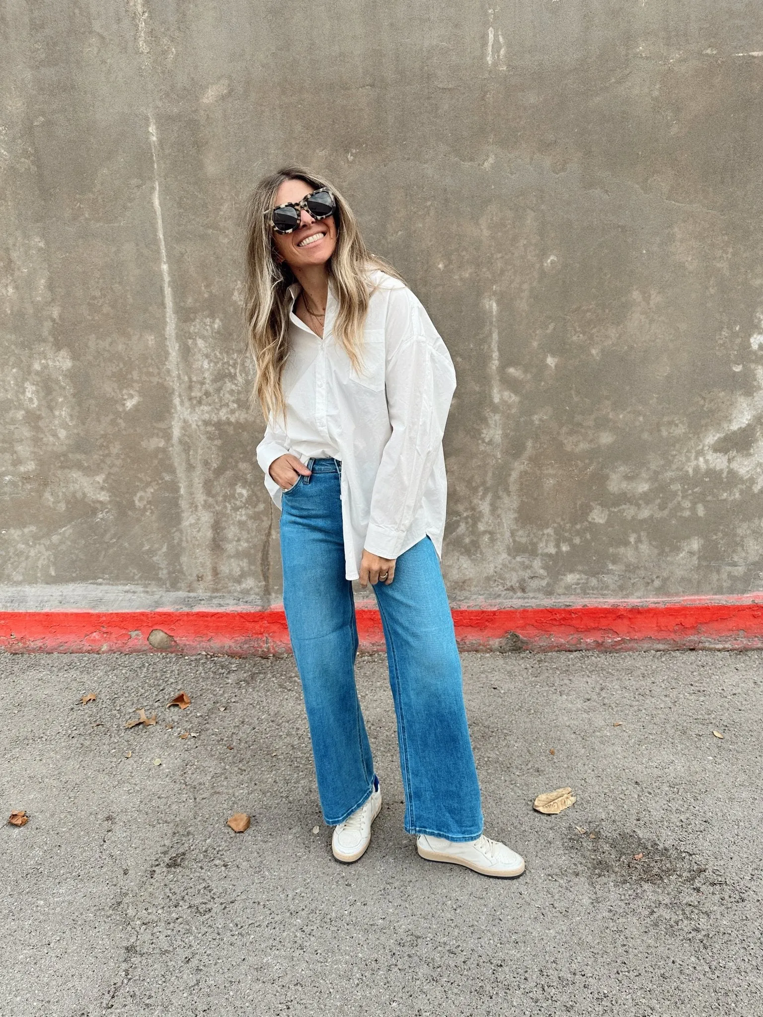 High Rise Wide Leg Denim sold by Ascot + Hart product image thumbnail 4