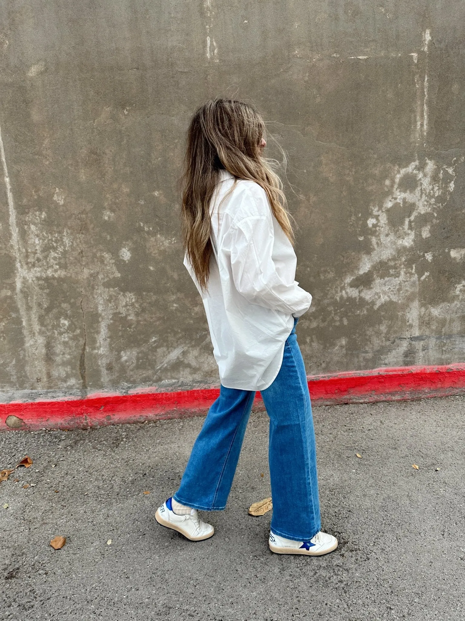 High Rise Wide Leg Denim sold by Ascot + Hart product image thumbnail 3