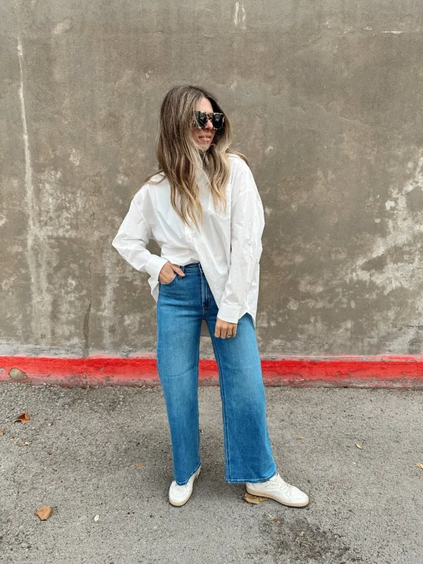 High Rise Wide Leg Denim made by Ascot + Hart