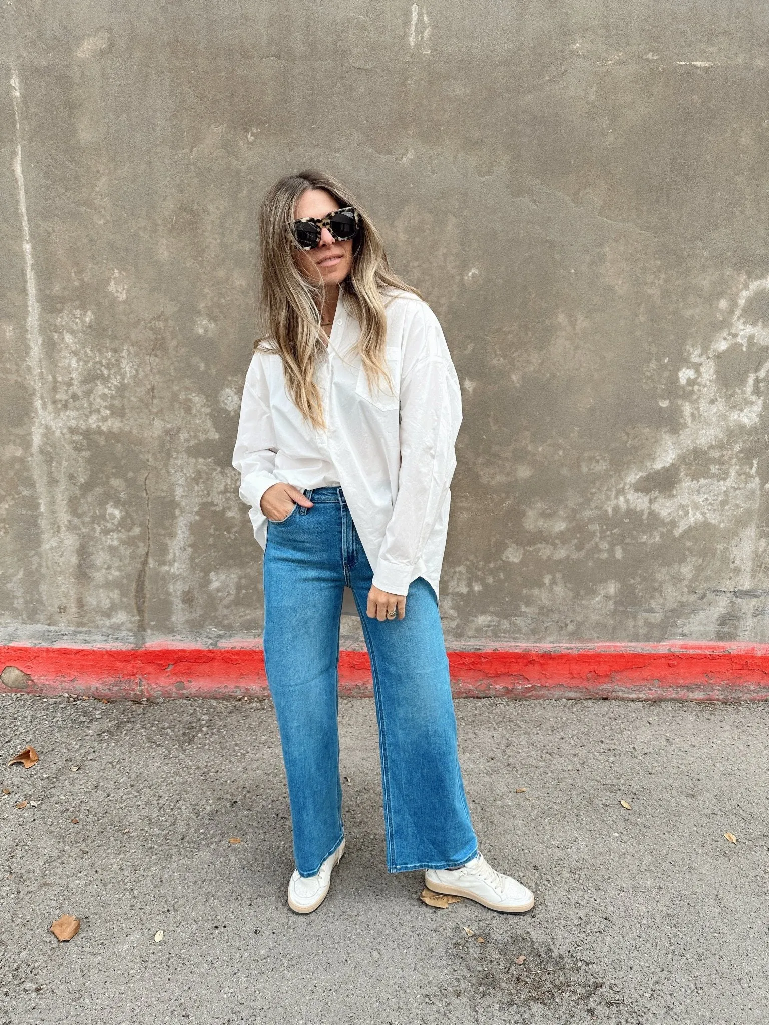 High Rise Wide Leg Denim sold by Ascot + Hart product image thumbnail 5