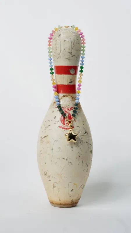 Puffy Star Gemstone Necklace made by Ascot + Hart