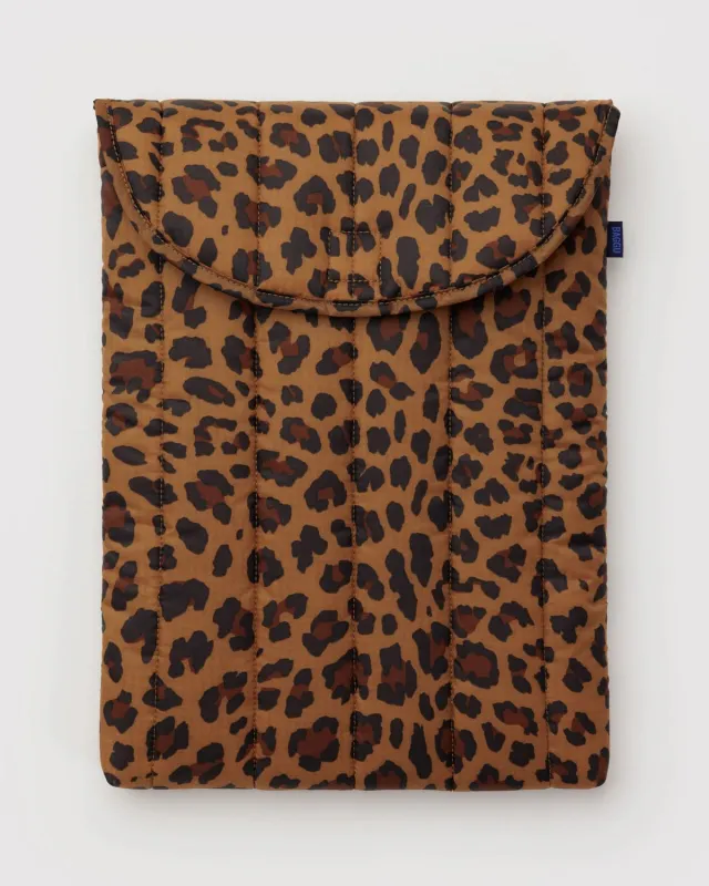Puffy Laptop Sleeve 16" - Leopard made by BAGGU