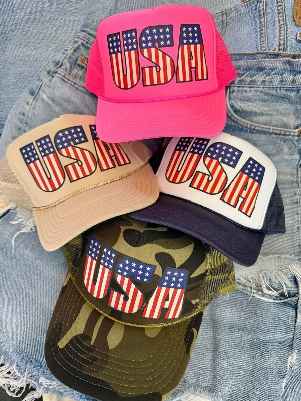 USA Stars & Stripes Trucker made by Ascot + Hart