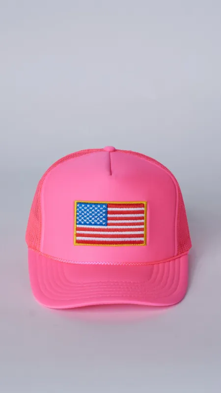 Star Spangled Neon Trucker made by Ascot + Hart