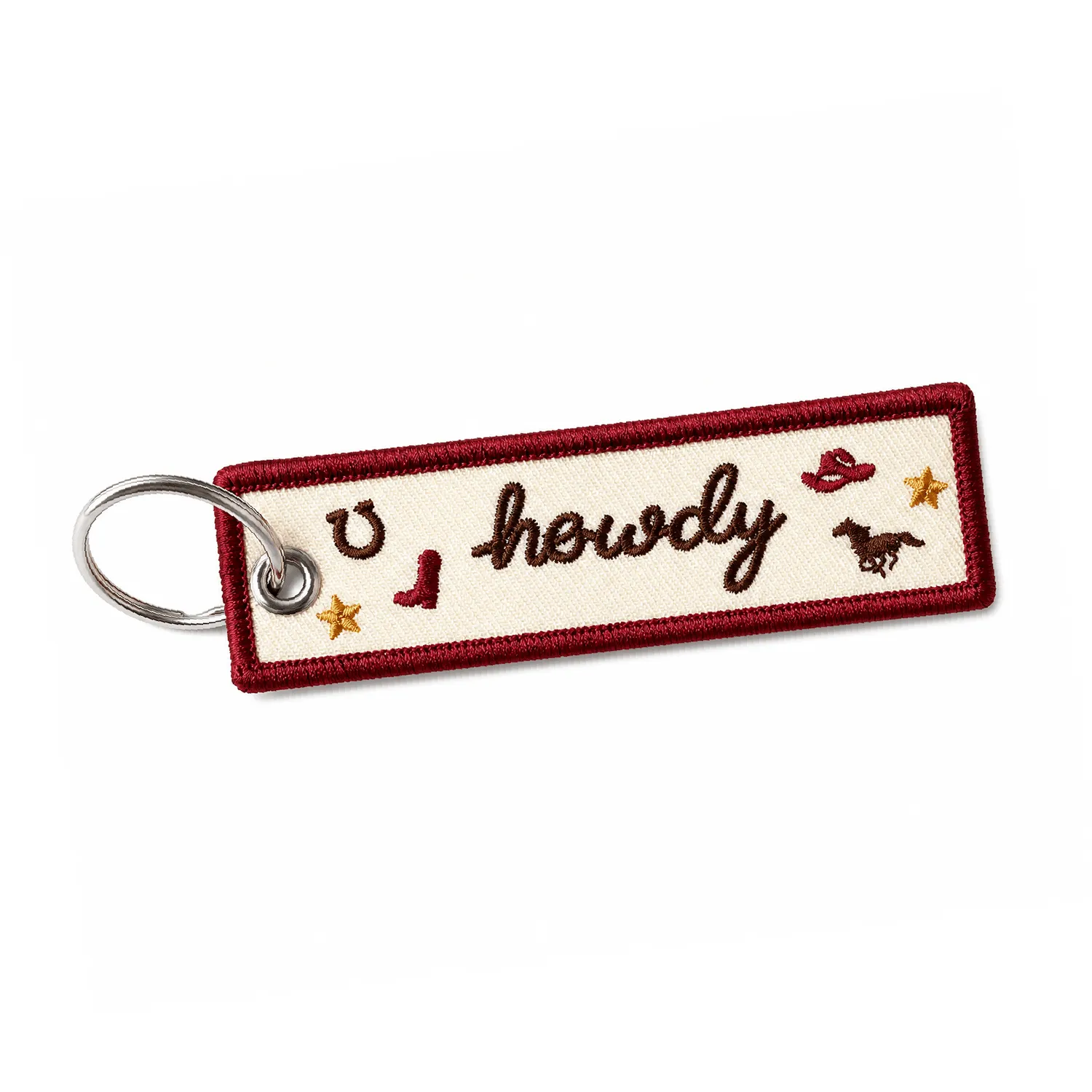 Howdy Icon Embroidered Keychain sold by Ascot + Hart