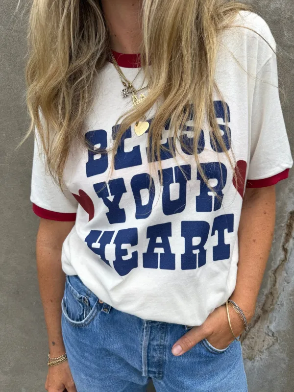 Bless your Heart Ringer Tee made by Ascot + Hart