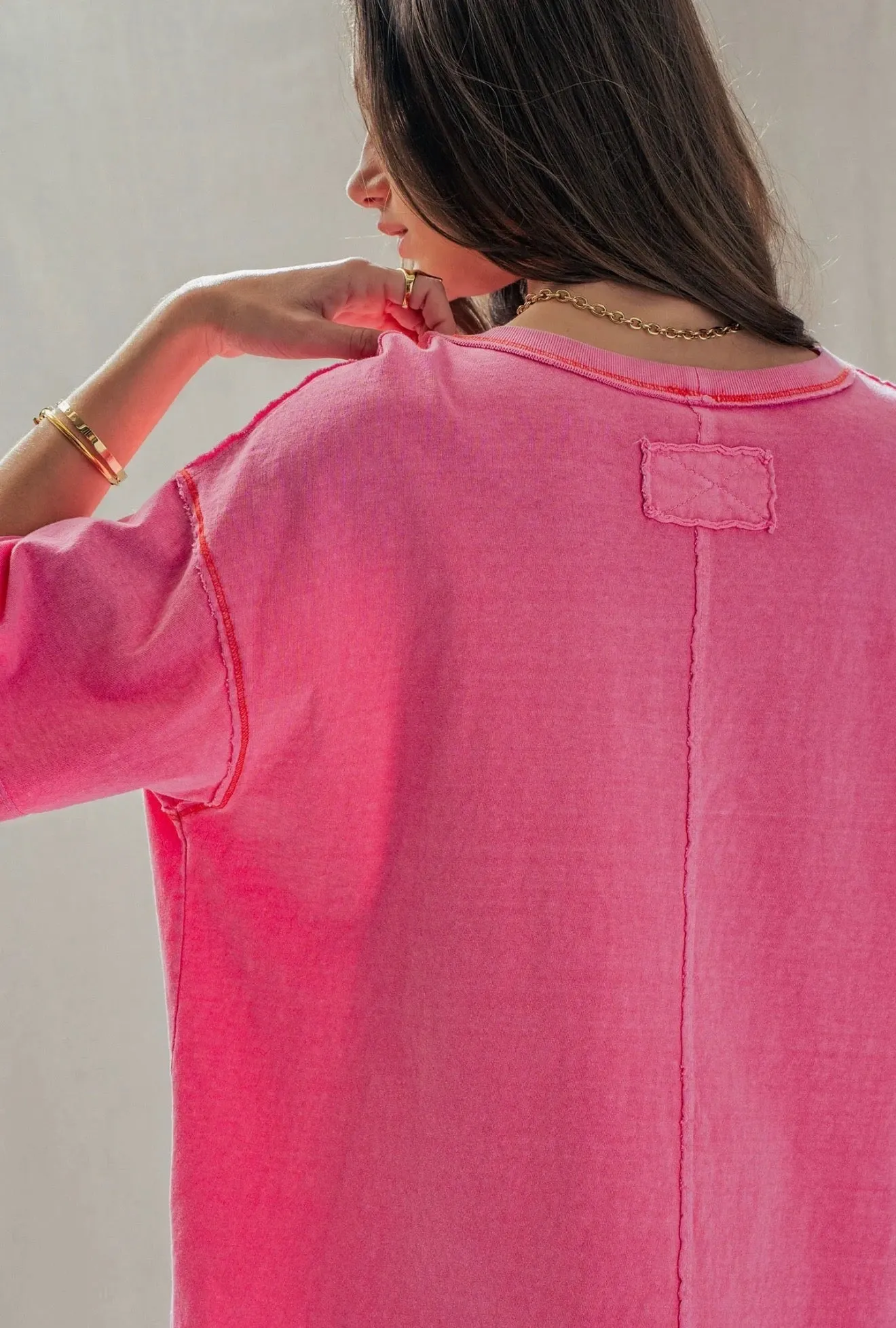 Callie Oversized Mineral Wash Tee sold by Ascot + Hart product image thumbnail 5