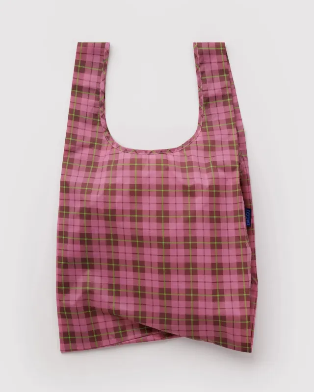 Standard Baggu - Azalea Pink Tartan made by BAGGU