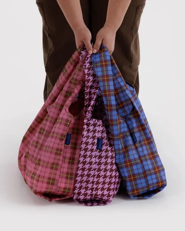 Standard Baggu Set of 3 - Check Mix made by BAGGU