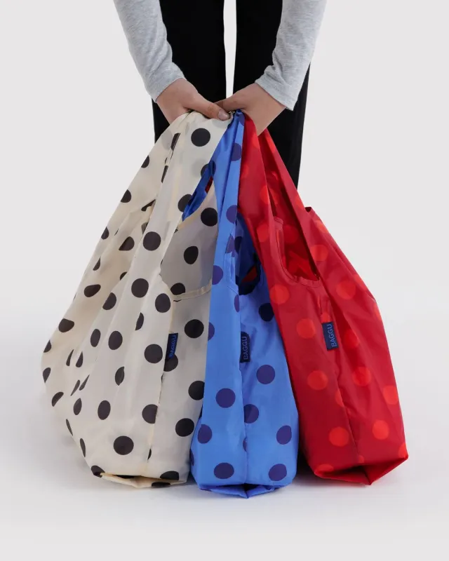 Standard Baggu Set of 3 - Polka Dot Mix made by BAGGU