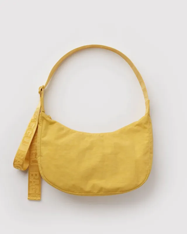 Medium Nylon Crescent Bag - Sunflower w/ Key Leash made by BAGGU