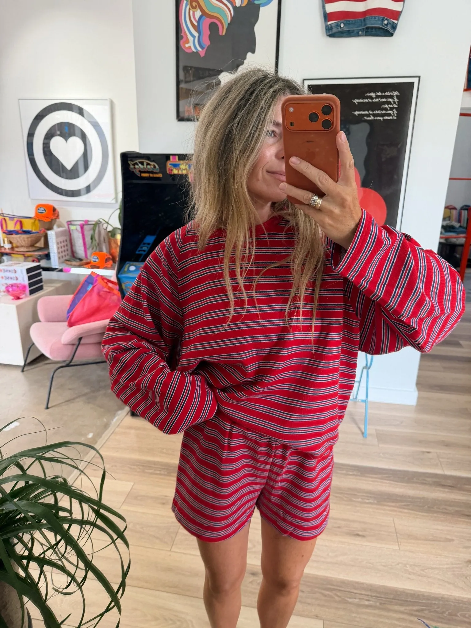 Jaime Striped Terry Pullover sold by Ascot + Hart