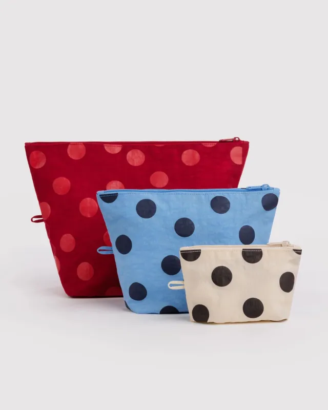 Go Pouch Set - Polka Dot Mix made by BAGGU