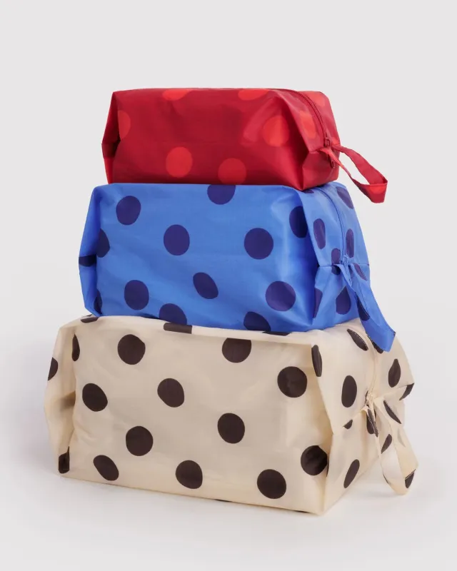 3D Zip Set - Polka Dot Mix made by BAGGU