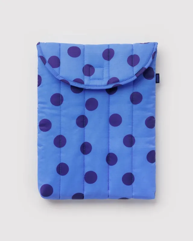 Puffy Laptop Sleeve 13"/14" - Blue Polka Dot made by BAGGU