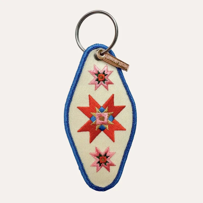 Quilt Star Patch Keychain made by Ascot + Hart