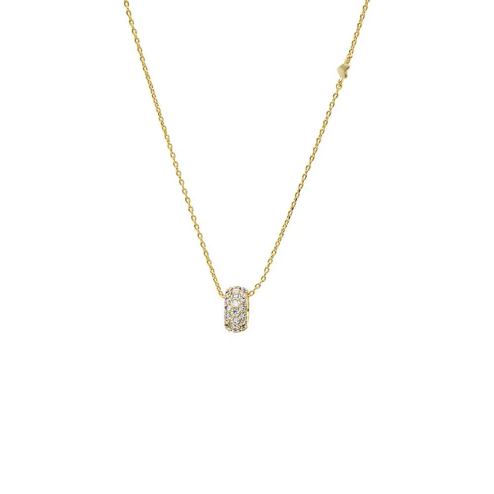 Wide Pave Roller Charm Necklace sold by Ascot + Hart